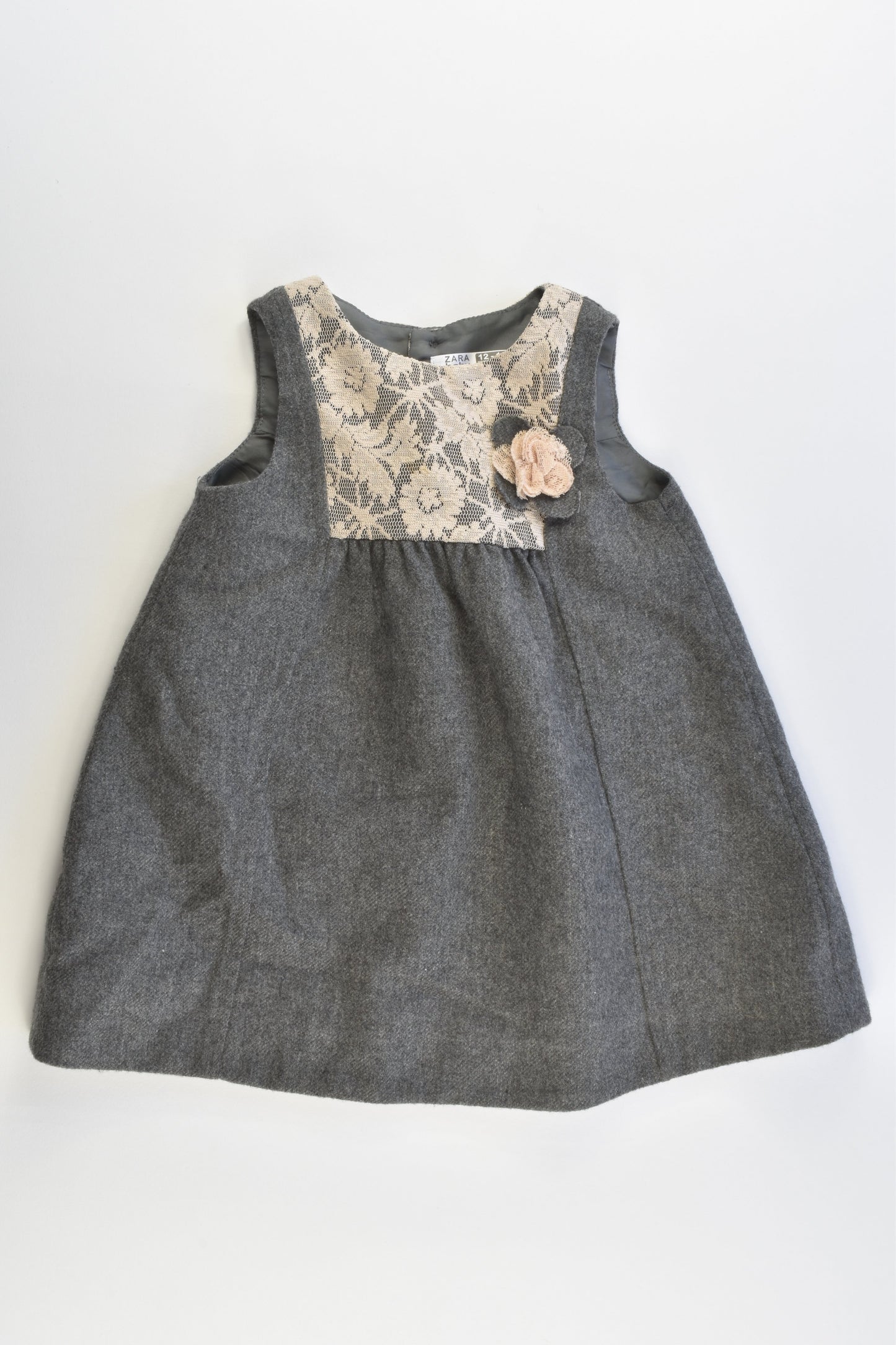 Zara Baby (Spain) Size 0-1 (12-18 months, 82 cm) Lined Woolly Winter Dress