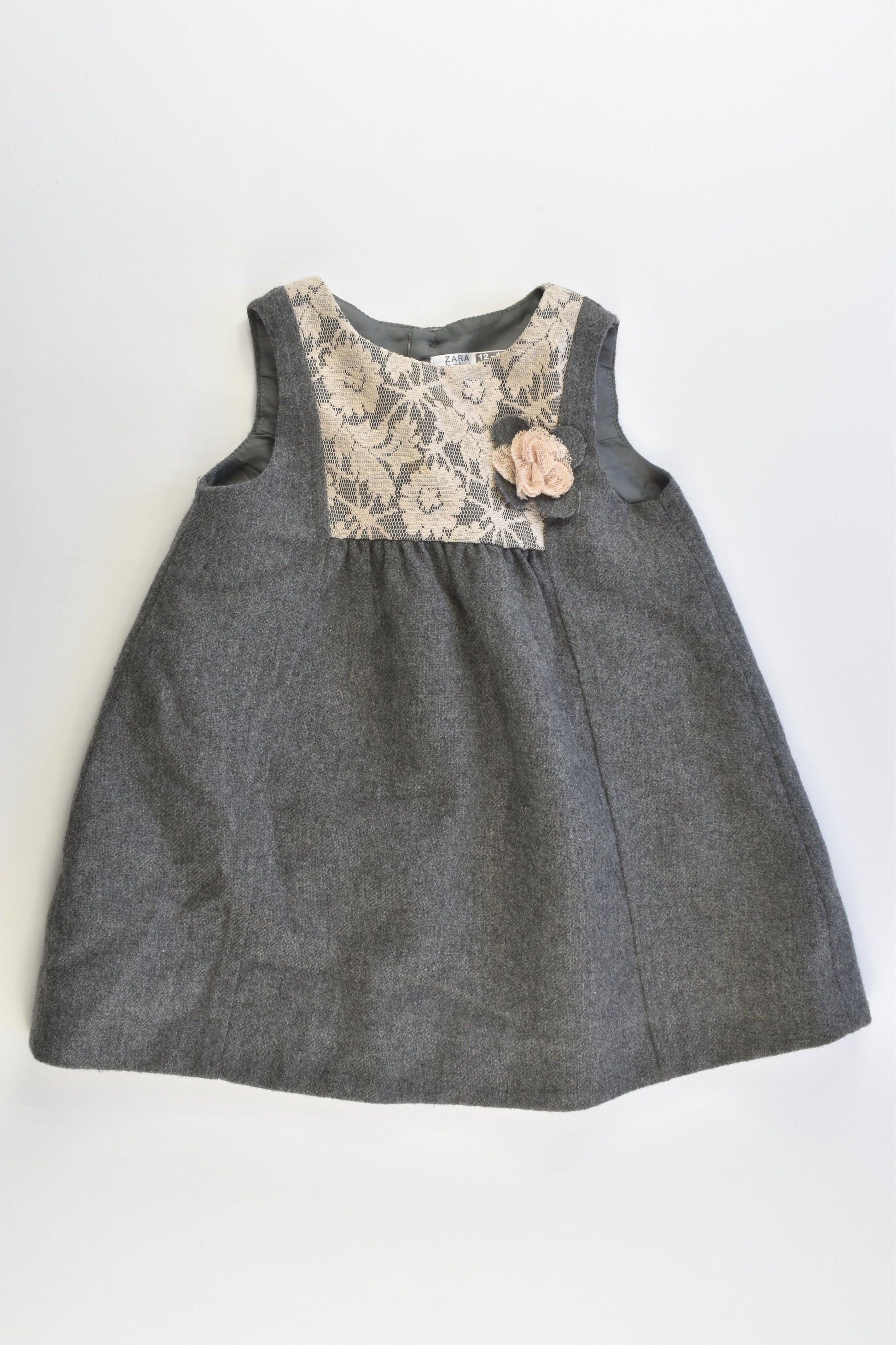 Zara Baby (Spain) Size 0-1 (12-18 months, 82 cm) Lined Woolly Winter Dress