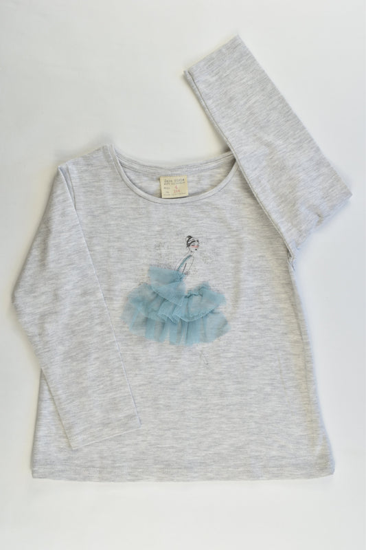 Zara Girls Size 4 Ballerina Top