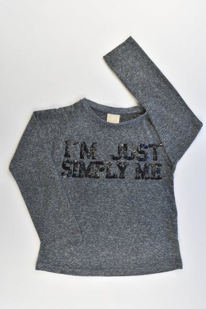 Zara Girls Size 5-6 "I'm Just Simply Me" Lightweight Top
