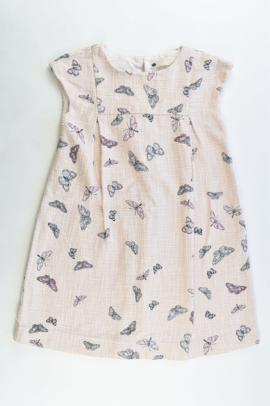 Zara Girls Size 7 (Small sizing) Butterflies Winter Dress