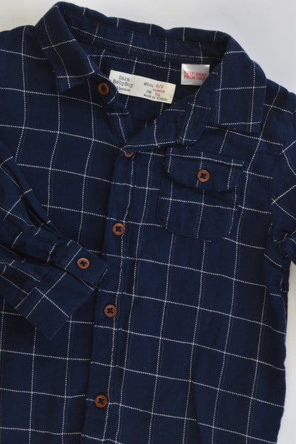 Zara Size 0 (6/9 months, 74 cm) Collared Shirt