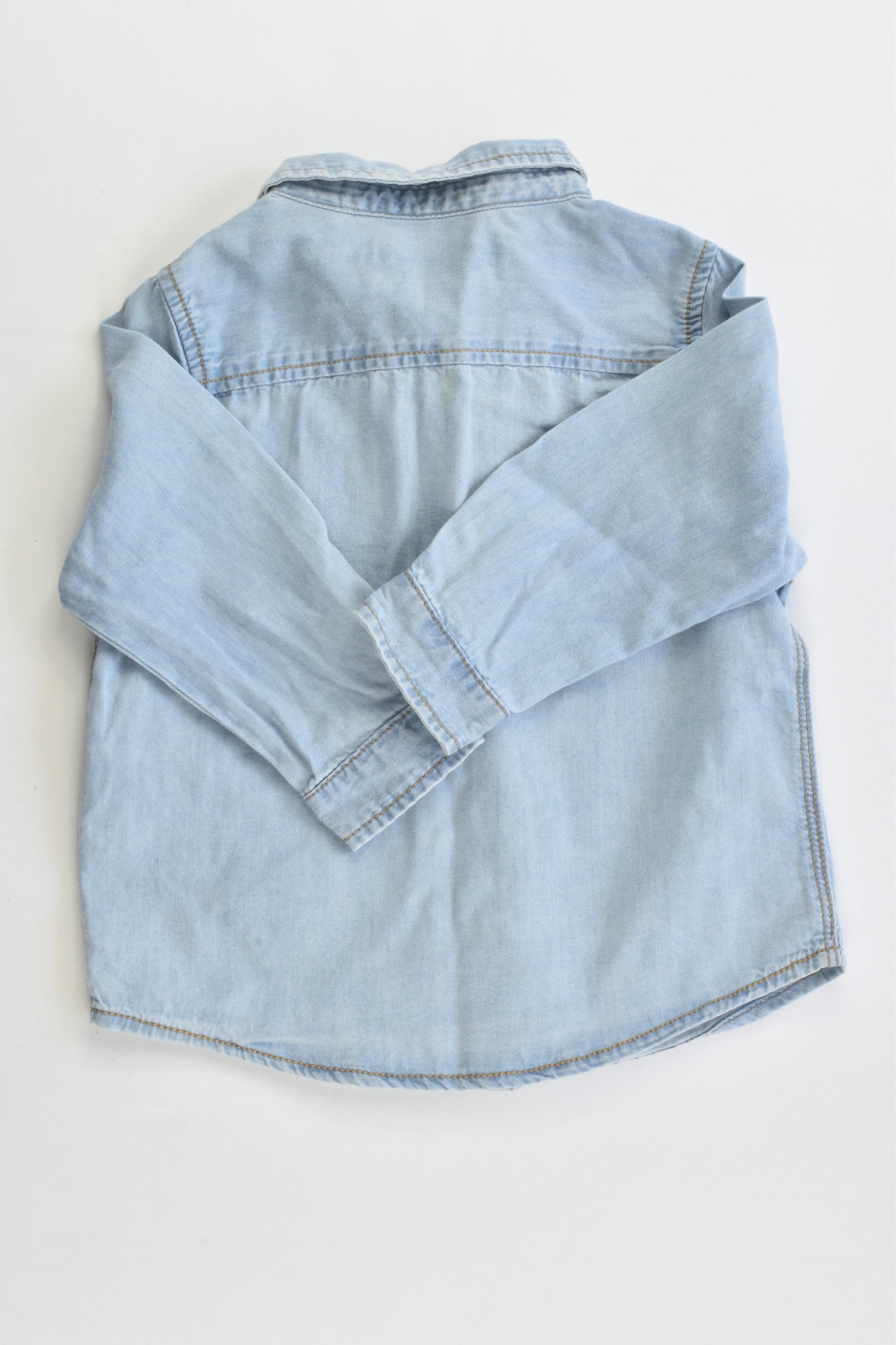 Zara Size 0 (6/9 months, 74 cm) Lightweight Casual Denim Shirt