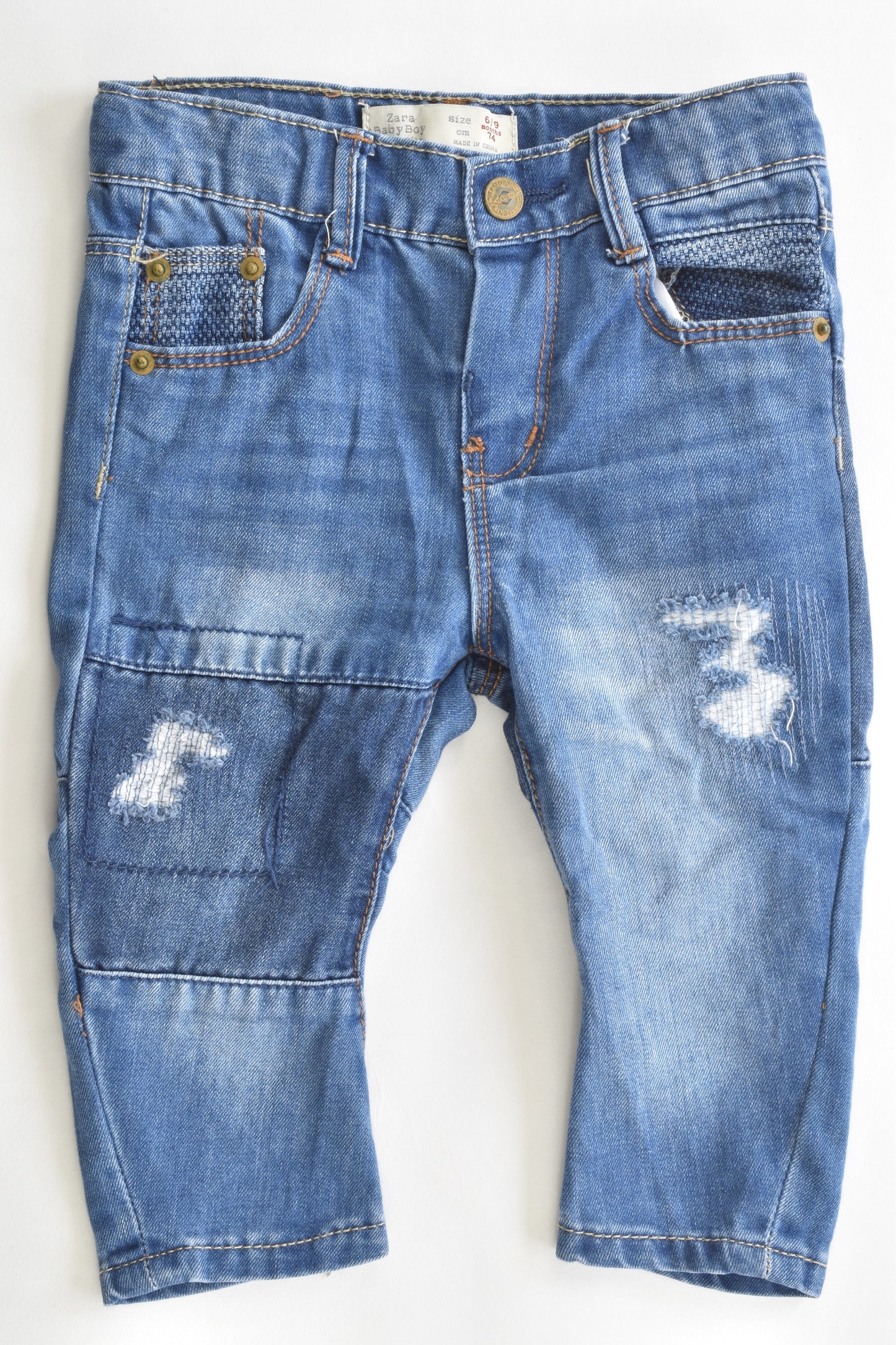 Zara Size 0 (6/9 months, 74 cm) Soft Denim Pants