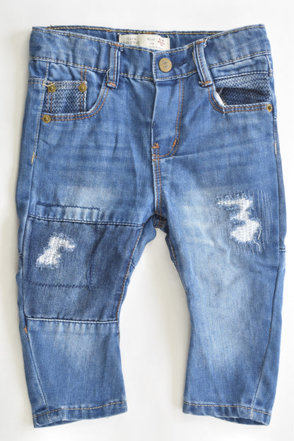 Zara Size 0 (6/9 months, 74 cm) Soft Denim Pants