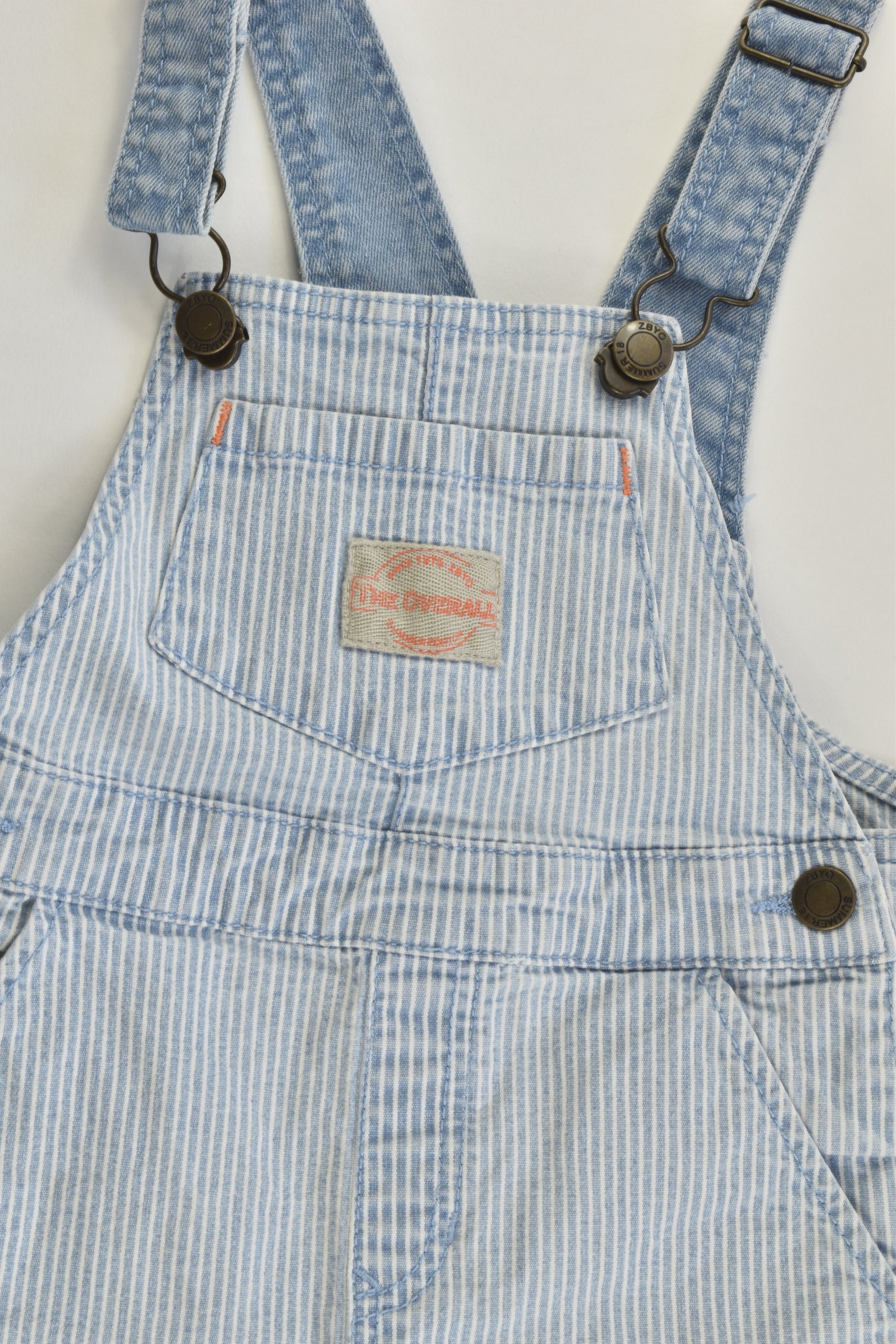 Zara Size 0 (6/9 months) Stretchy Striped Short Overalls