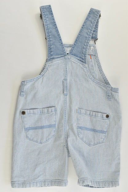 Zara Size 0 (6/9 months) Stretchy Striped Short Overalls