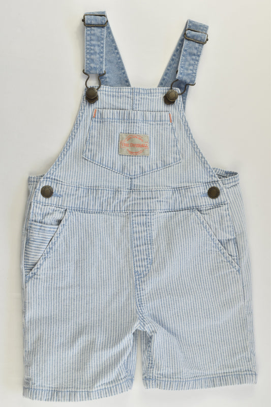 Zara Size 0 (6/9 months) Stretchy Striped Short Overalls
