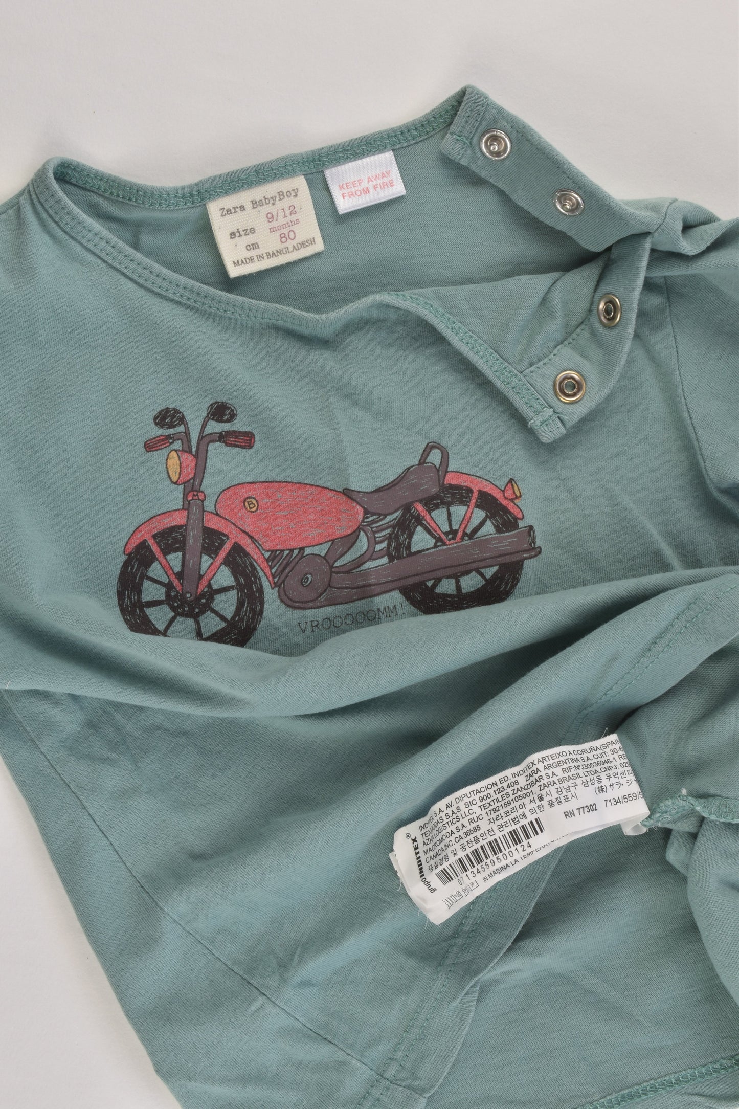 Zara Size 0 (9/12 months, 80 cm) Motorbike Top