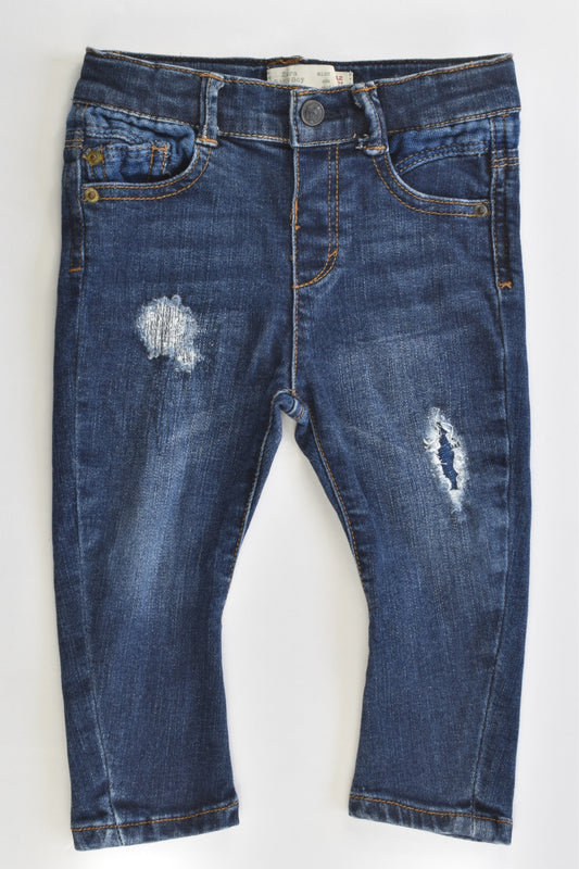Zara Size 0 (9/12 months, 80 cm) Stretchy Denim Pants