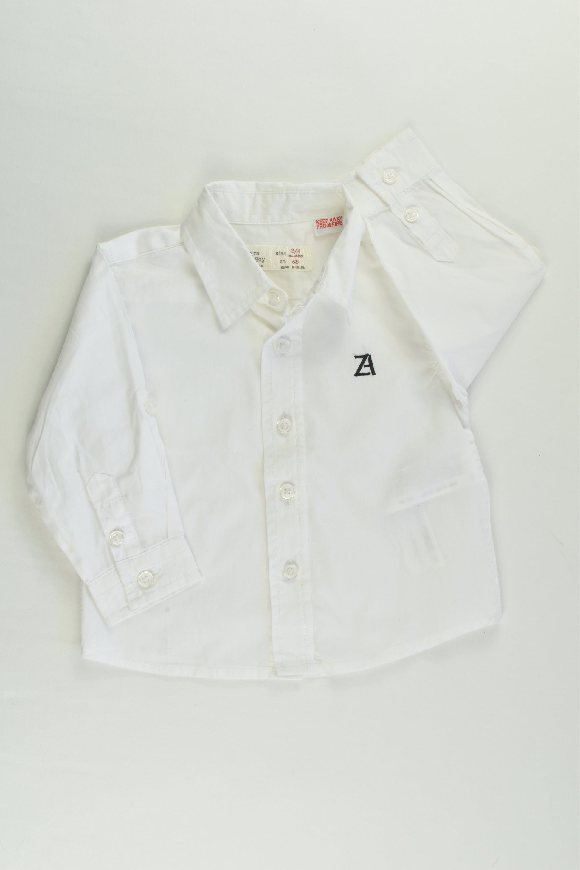 Zara Size 00 (3/6 months, 68 cm) Shirt