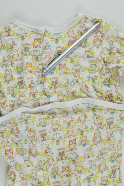 Zara Size 000 Owls Footed Romper