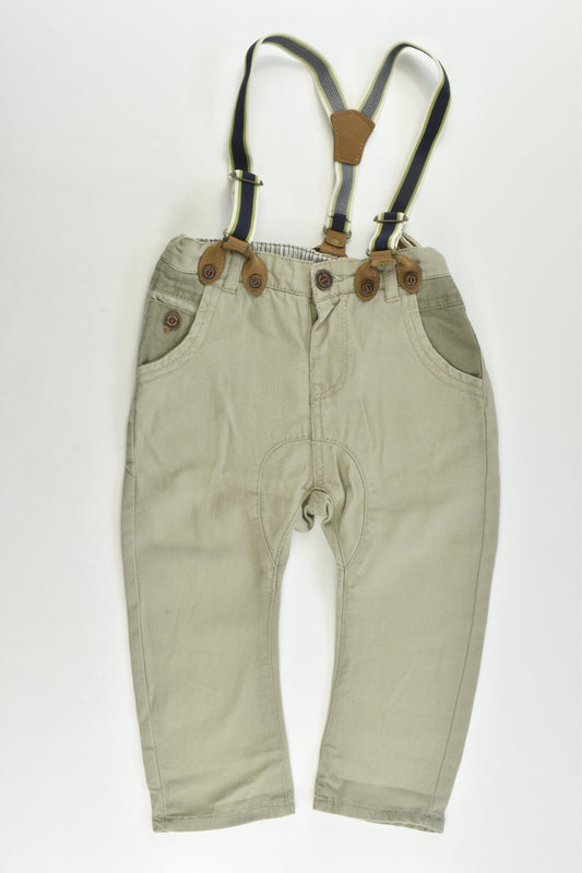 Zara Size 1 (12-18 months, 86 cm) Suspender Pants