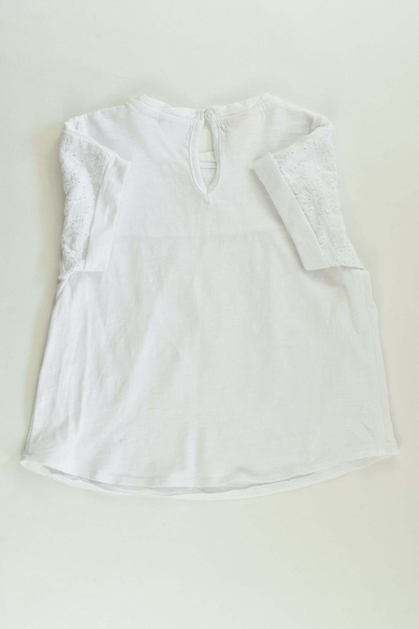 Zara Size 2 (18-24 months) T-shirt with Lace Detail