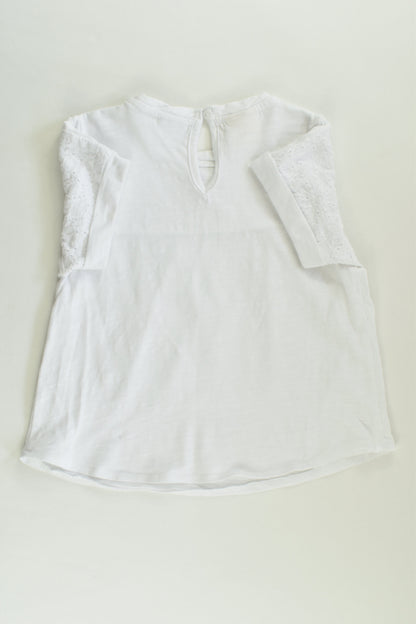 Zara Size 2 (18-24 months) T-shirt with Lace Detail