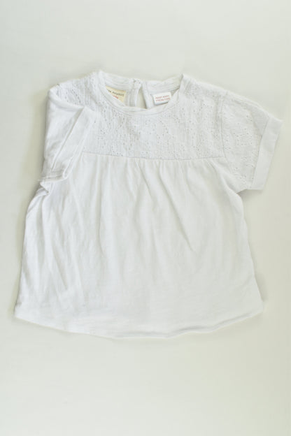 Zara Size 2 (18-24 months) T-shirt with Lace Detail