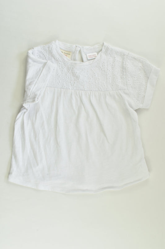 Zara Size 2 (18-24 months) T-shirt with Lace Detail