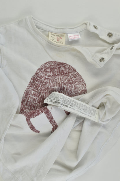 Zara Size 2 (18/24 months, 92 cm) 'Woof' Top