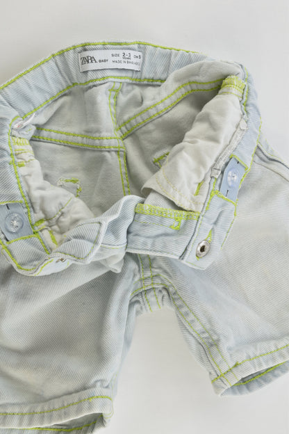 Zara Size 2-3 (98 cm) 'Have Fun 4Ever' Denim Shorts