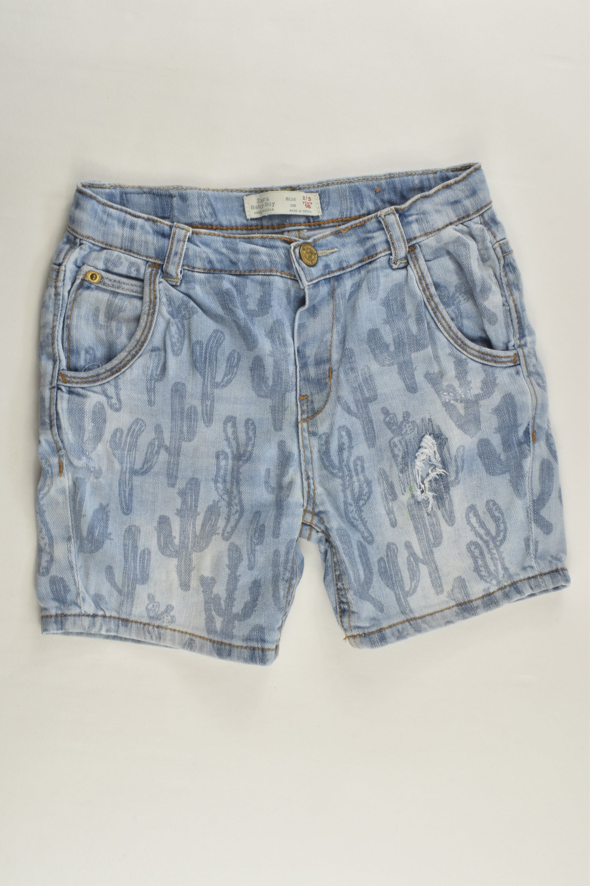 Zara Size 2-3 Cactus Denim Shorts