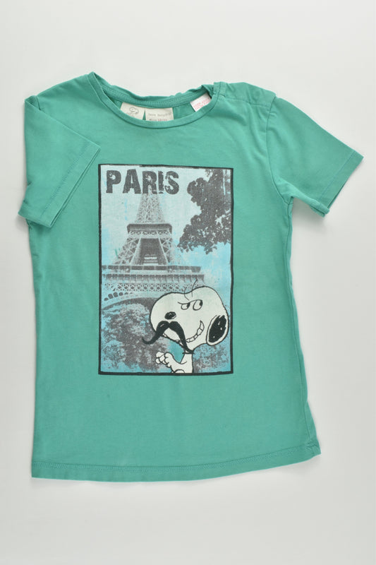 Zara Size 2 'Snoopy Mustachios in Paris' T-shirt