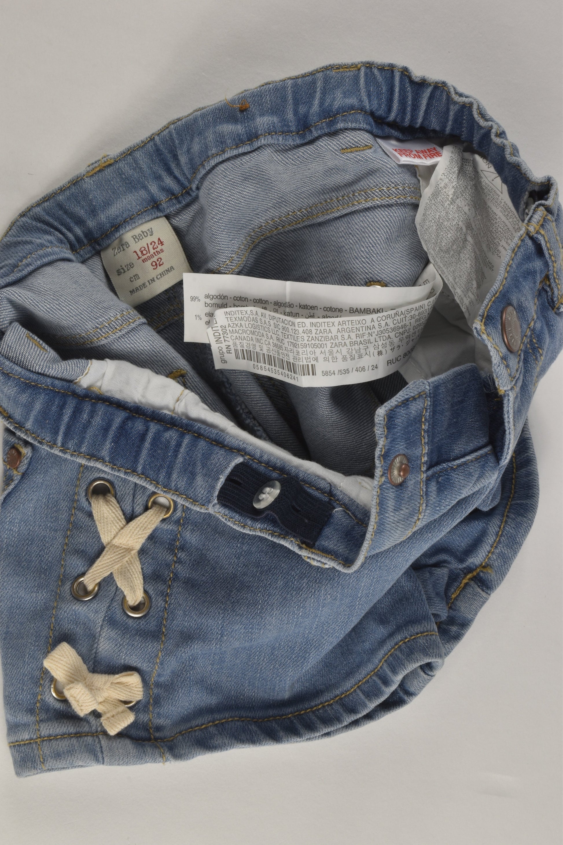 Zara Size 2 Stretchy Denim Shorts