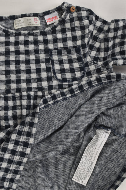 Zara Size 2/3 (98 cm) Checked Winter Dress
