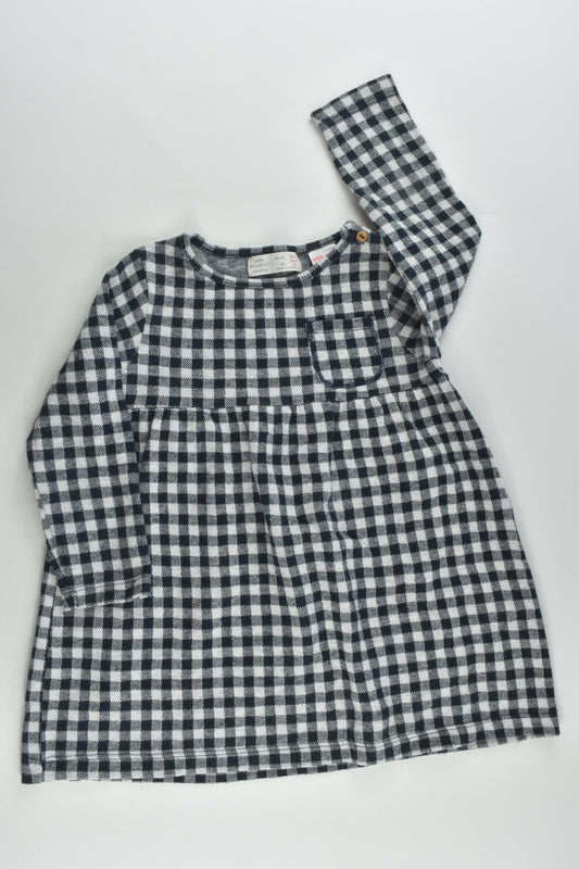 Zara Size 2/3 (98 cm) Checked Winter Dress