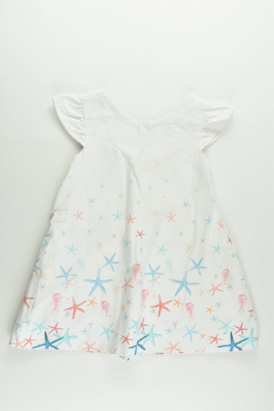 Zara Size 2/3 (98 cm) Starfish and Jellyfish Lined Dress