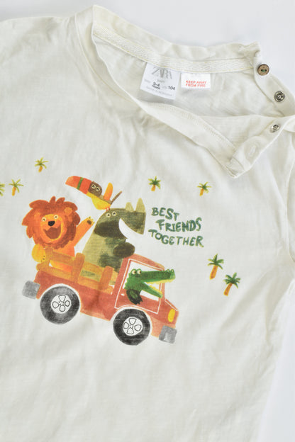Zara Size 3-4 (104 cm) 'Best Friends Together' T-shirt