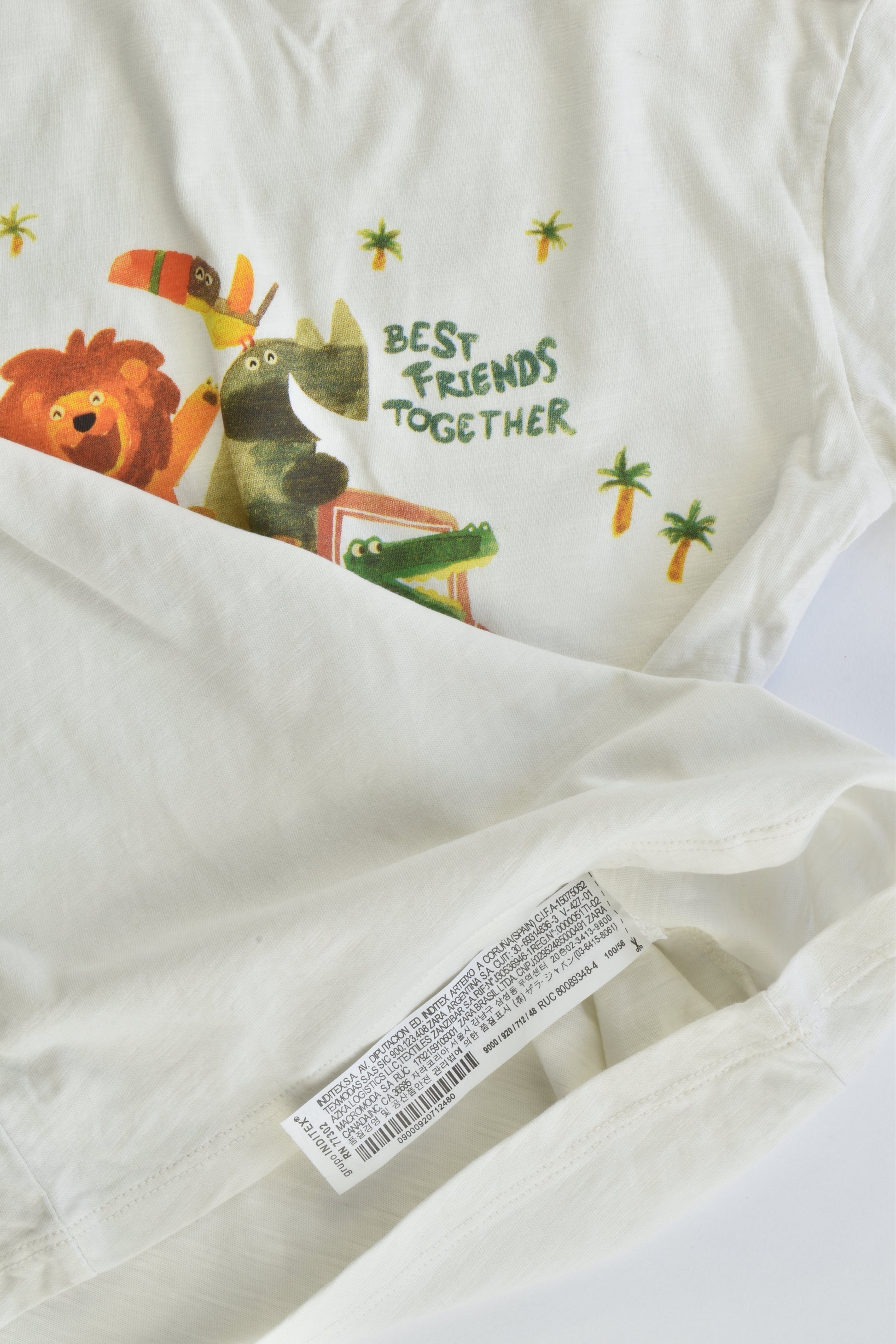Zara Size 3-4 (104 cm) 'Best Friends Together' T-shirt