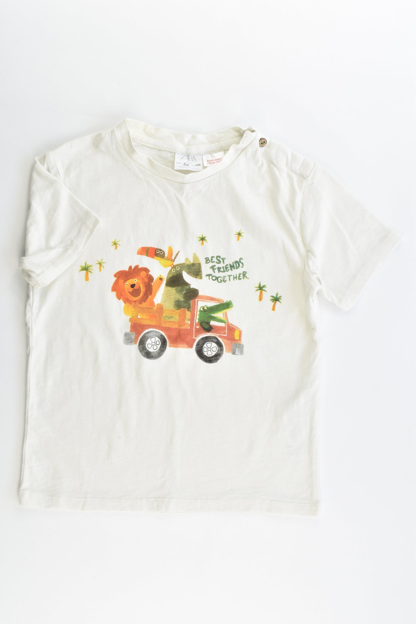 Zara Size 3-4 (104 cm) 'Best Friends Together' T-shirt
