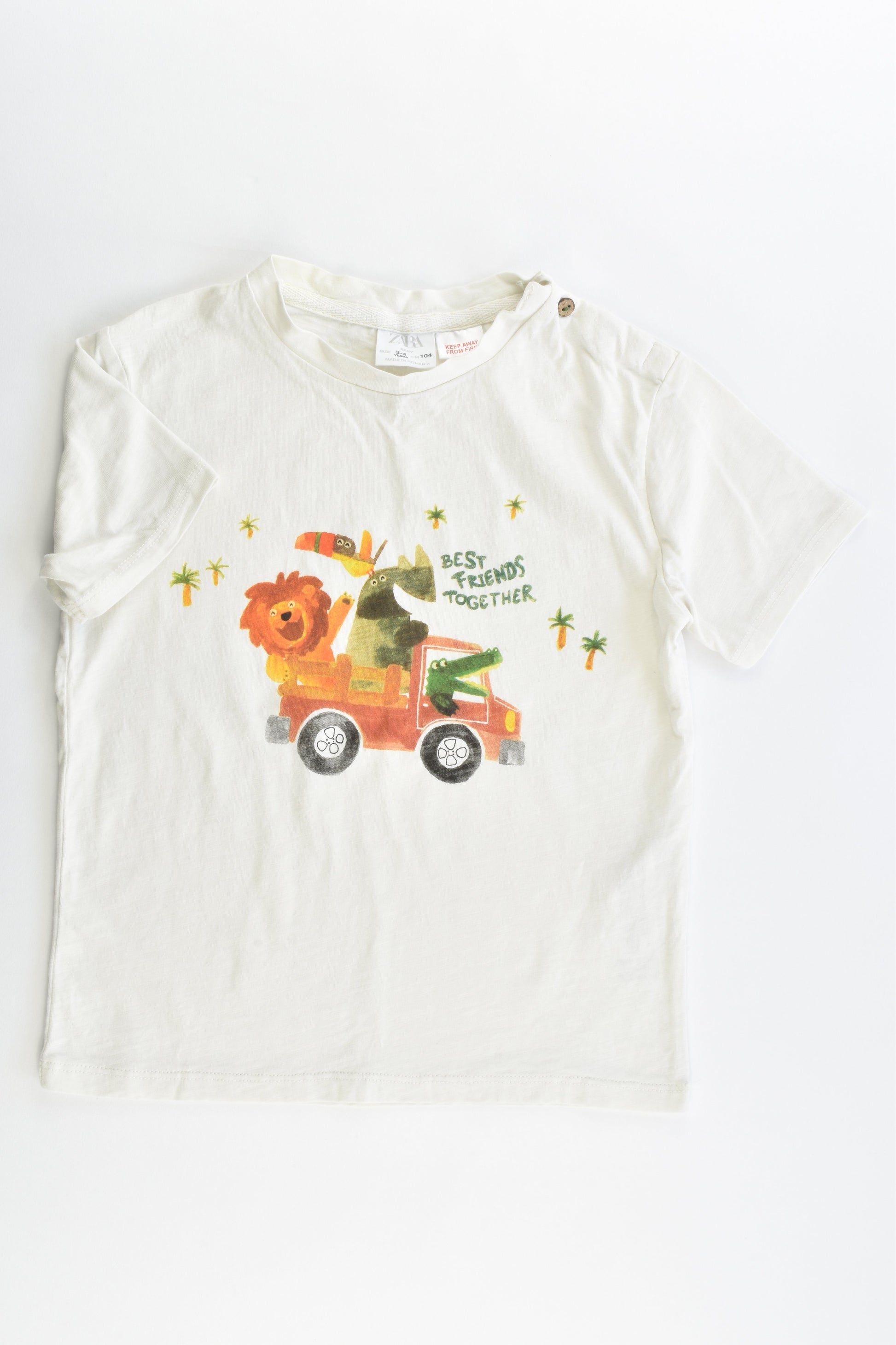 Zara Size 3-4 (104 cm) 'Best Friends Together' T-shirt