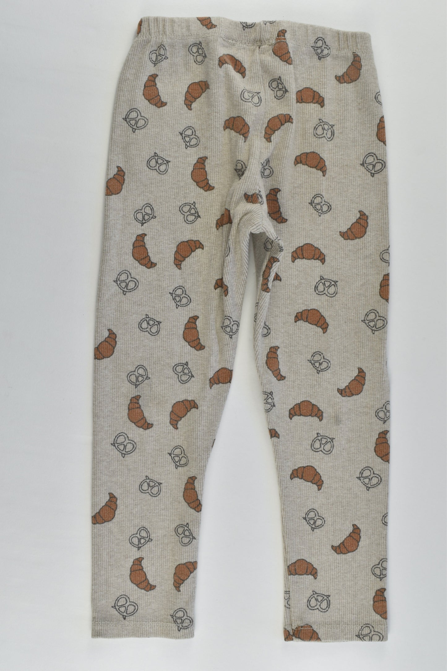 Zara Size 3-4 Ribbed Croissants and Pretzels Pants