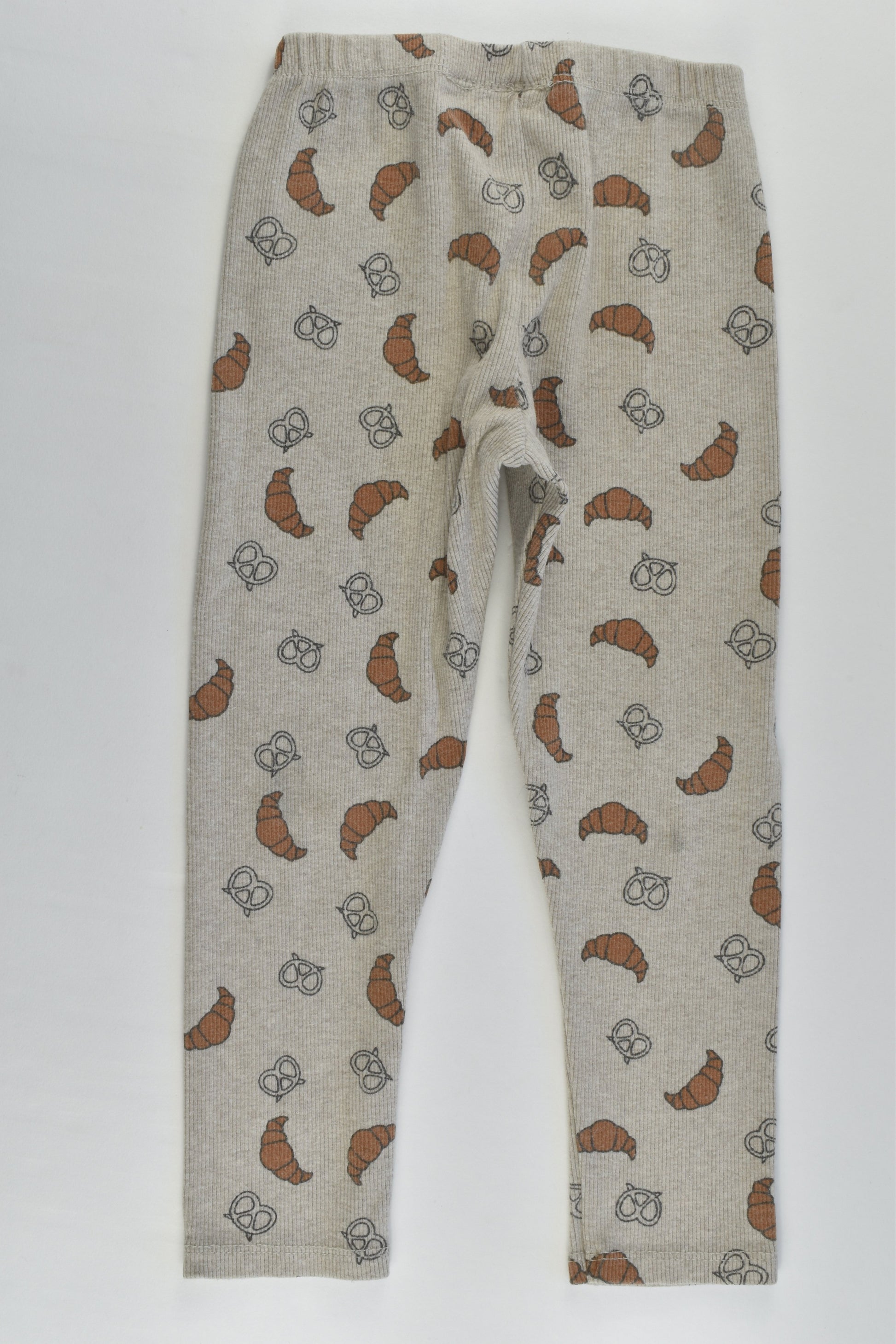 Zara Size 3-4 Ribbed Croissants and Pretzels Pants