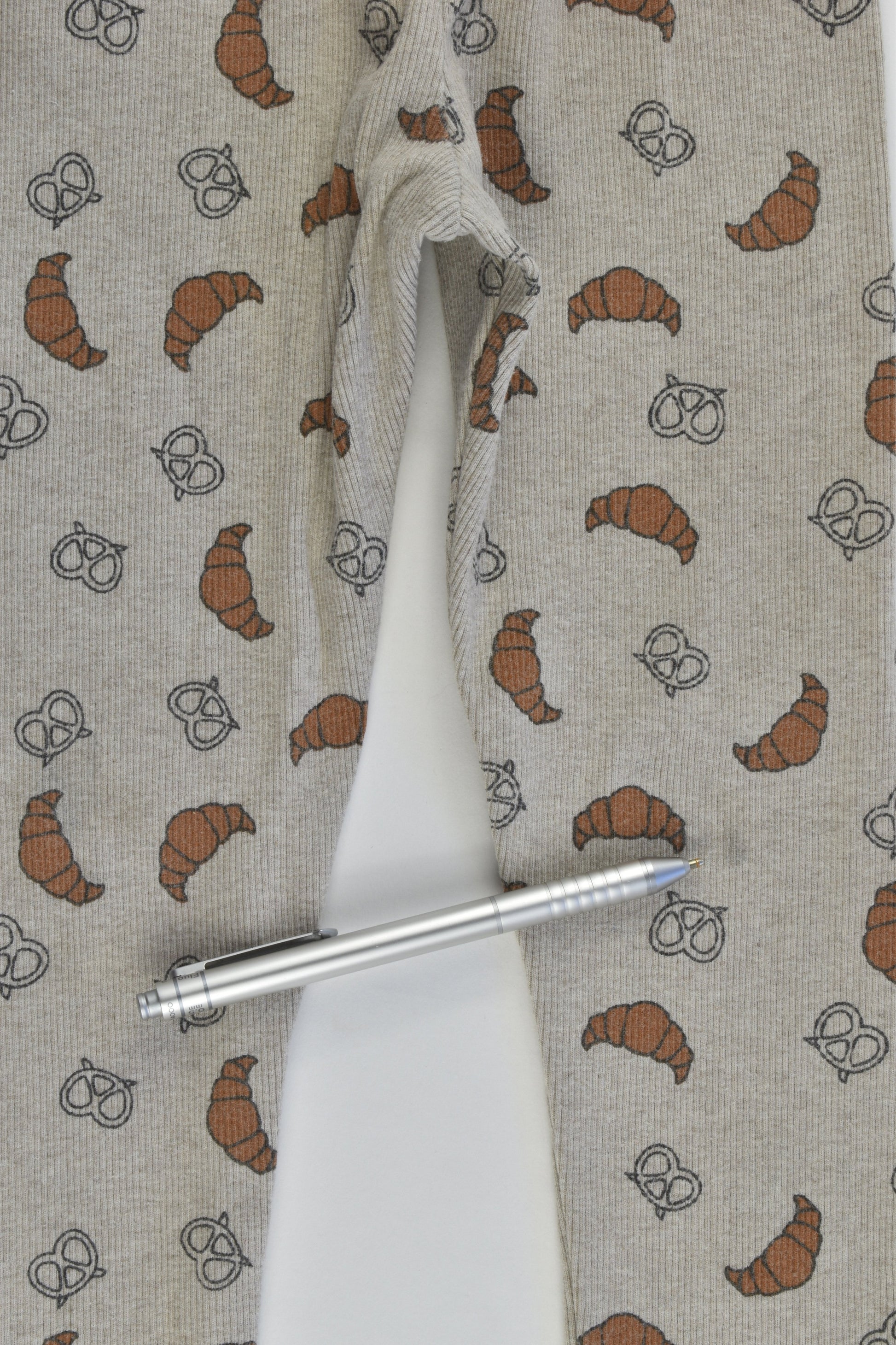 Zara Size 3-4 Ribbed Croissants and Pretzels Pants