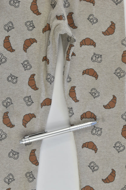 Zara Size 3-4 Ribbed Croissants and Pretzels Pants