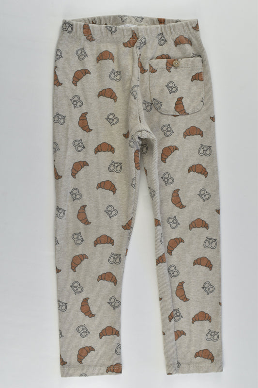 Zara Size 3-4 Ribbed Croissants and Pretzels Pants
