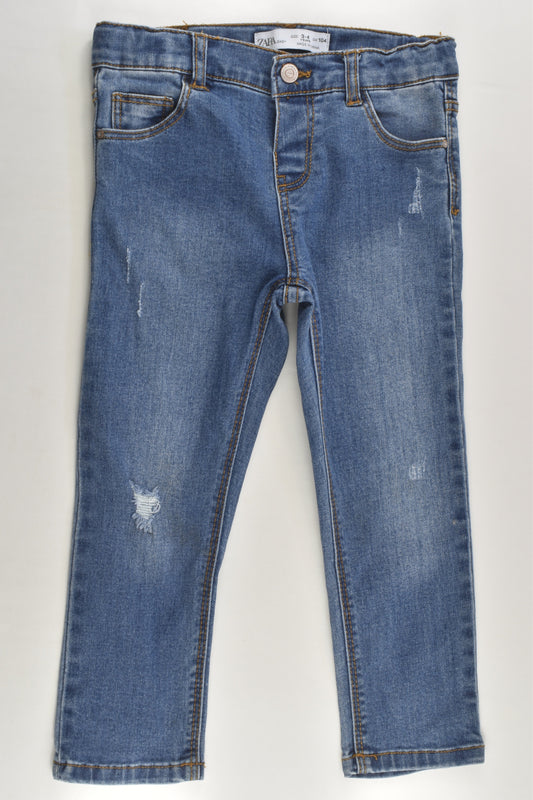Zara Size 3-4 Stretchy Denim Pants