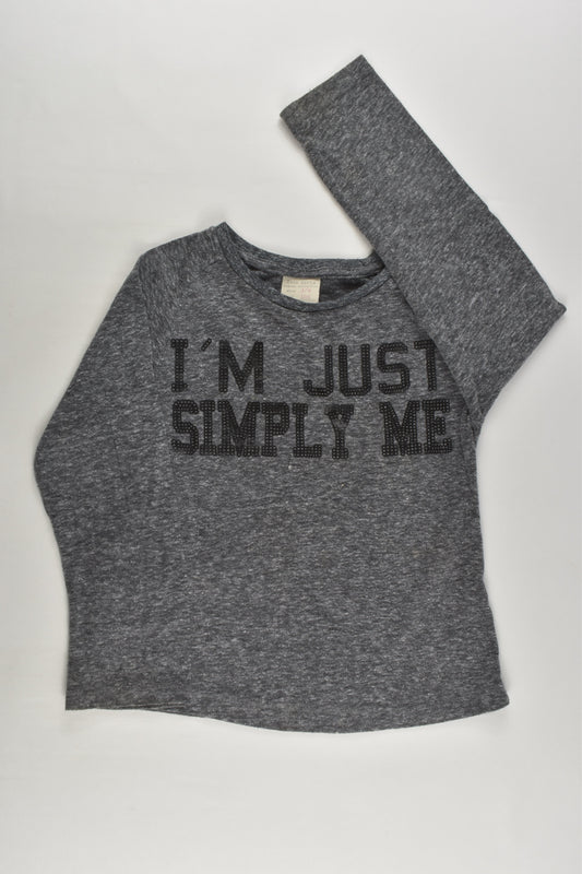 Zara Size 3/4 (104 cm) 'I'm Just Simply Me' Top