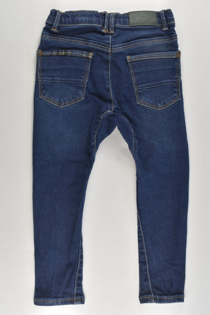 Zara Size 3/4 Stretchy Denim Pants with Checked Details