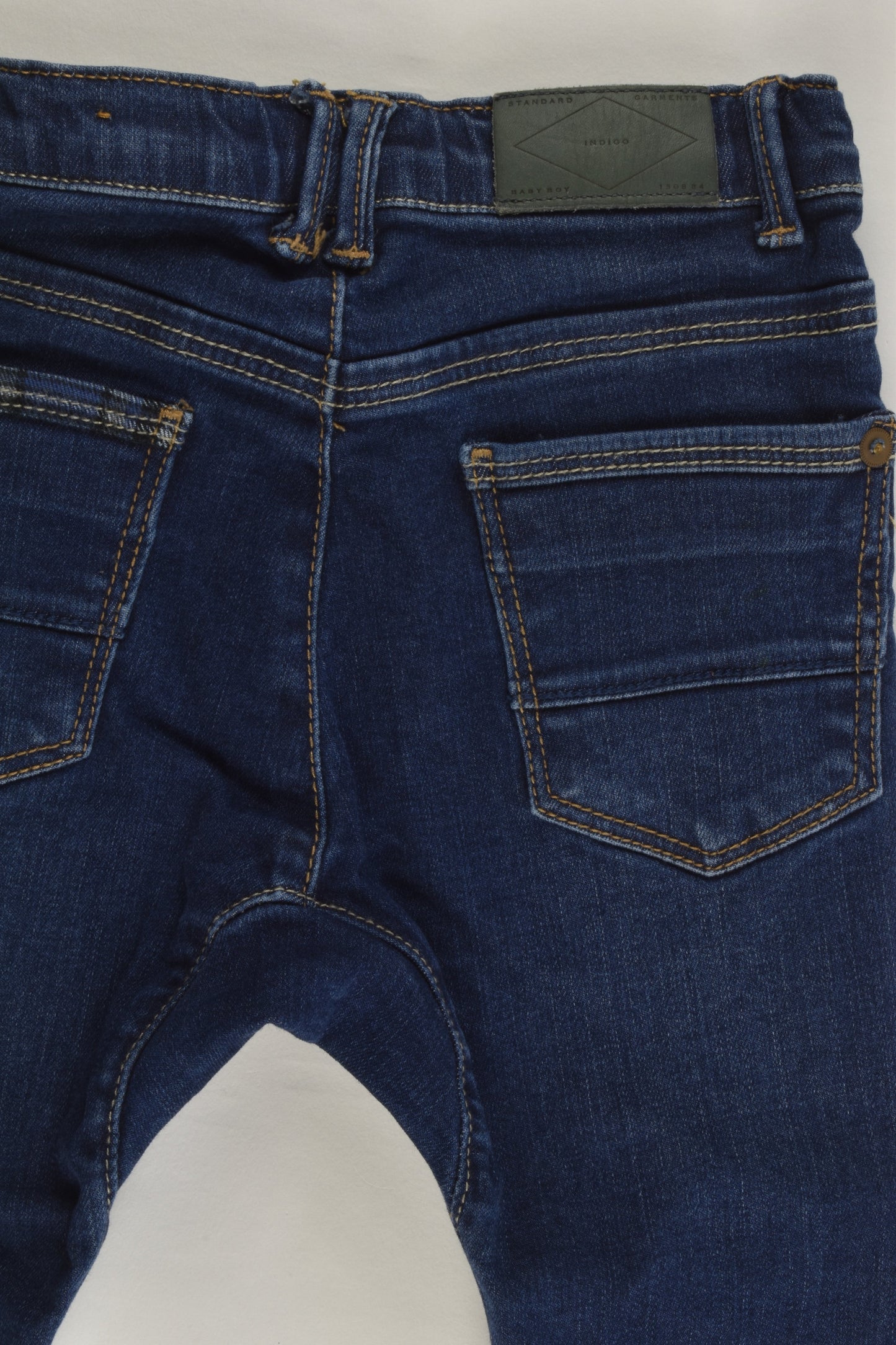 Zara Size 3/4 Stretchy Denim Pants with Checked Details