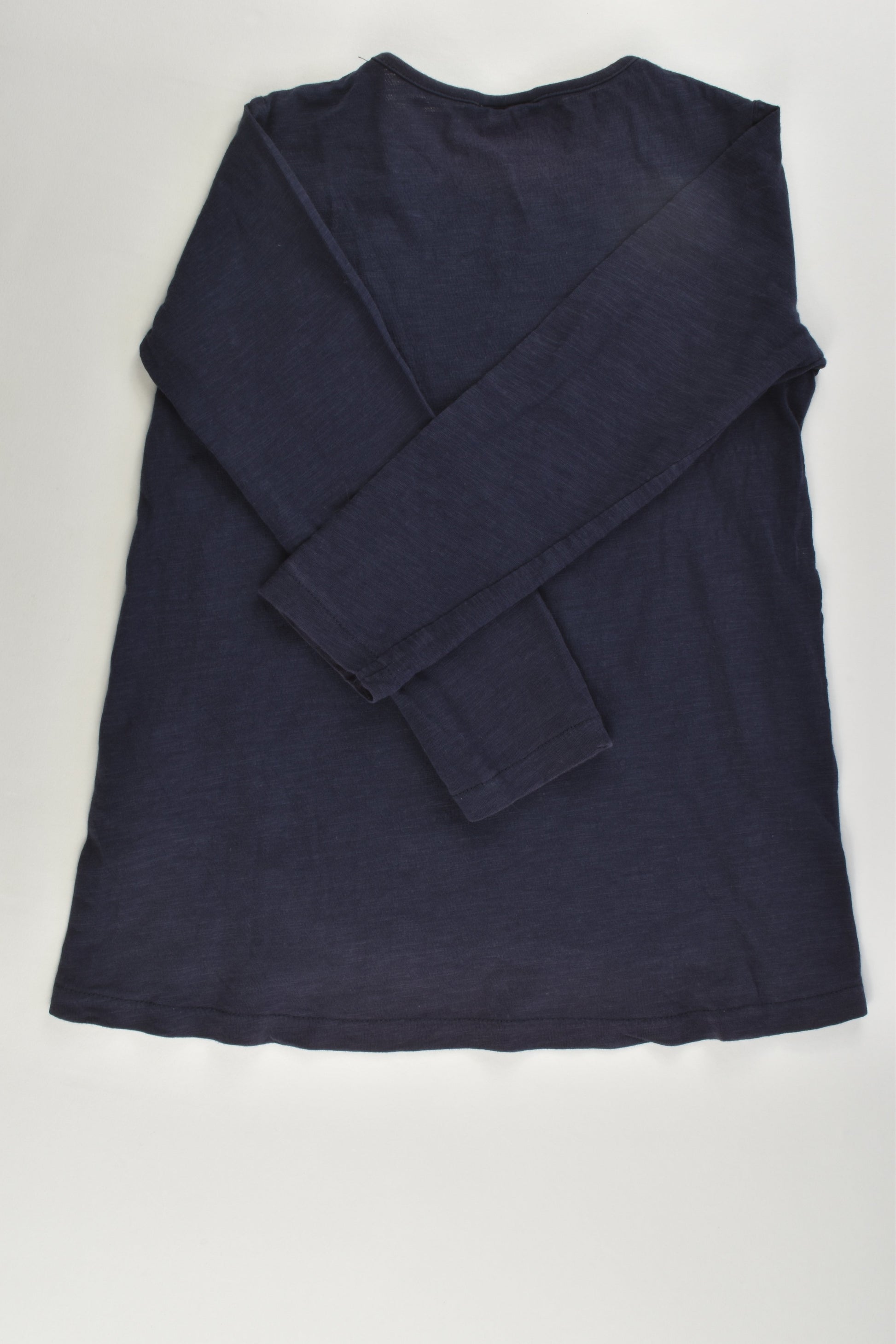 Zara Size 4 (104 cm) Navy Blue Top with Lace Details
