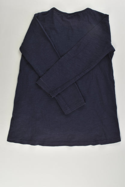 Zara Size 4 (104 cm) Navy Blue Top with Lace Details