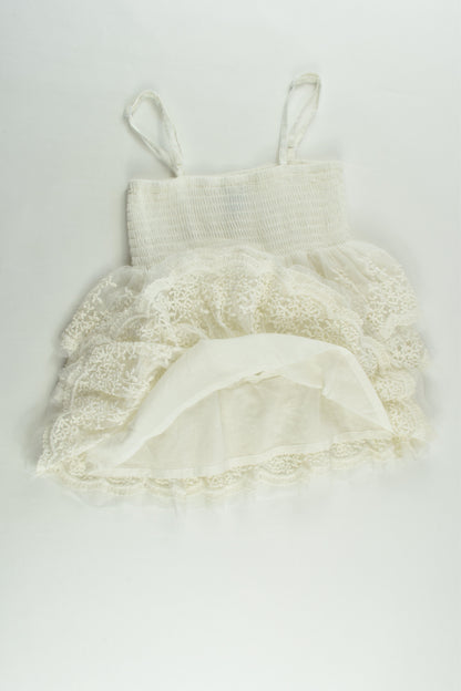 Zara Size 5-6 (118 cm) Lined Lace Ruffle Top