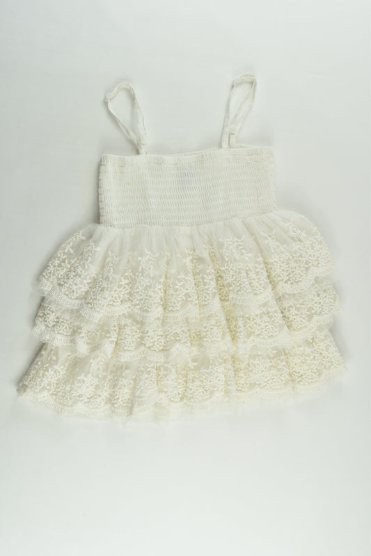 Zara Size 5-6 (118 cm) Lined Lace Ruffle Top