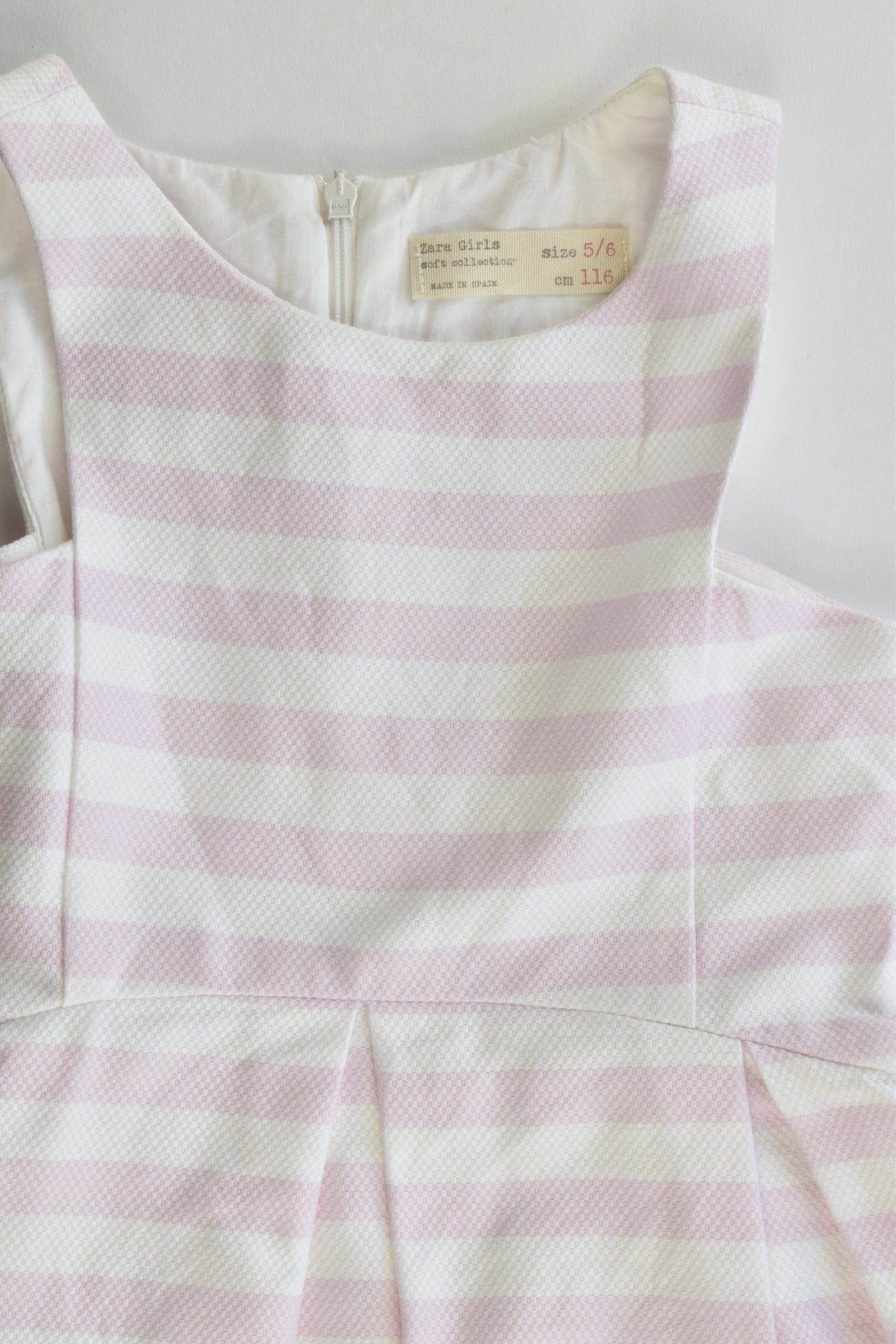 Zara Size 5/6 (116 cm) Striped Lined Dress