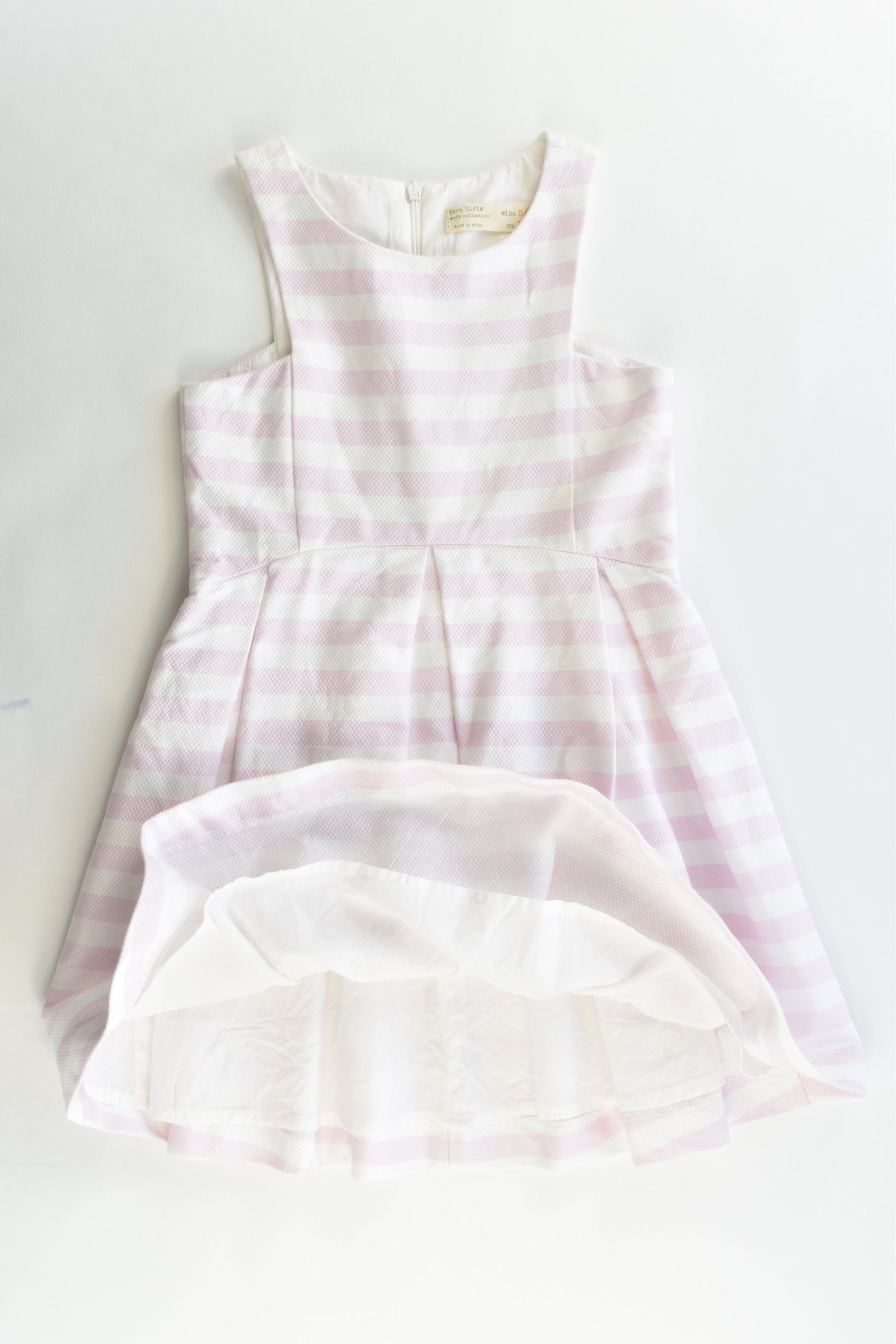 Zara Size 5/6 (116 cm) Striped Lined Dress