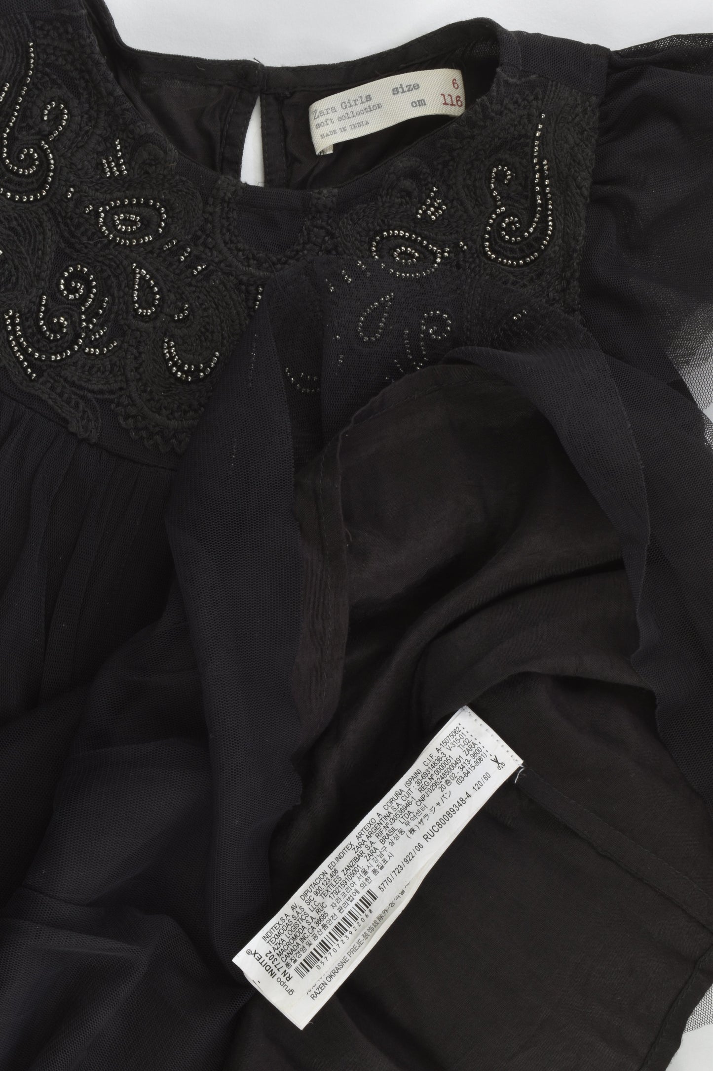 Zara Size 6 (116 cm) Lined Dress
