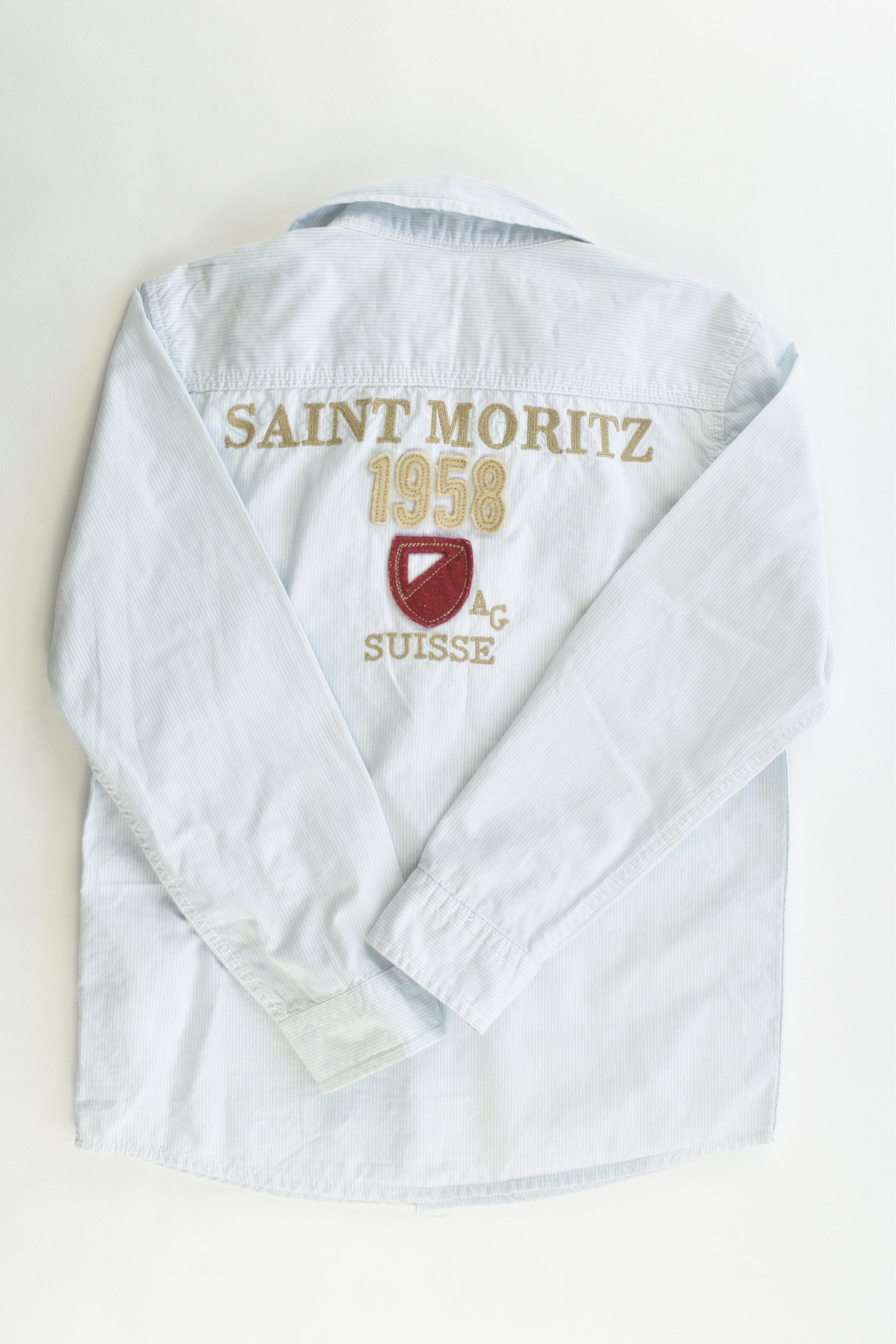 Zara Size 6-7 "Saint Moritz Suisse" Collared Shirt